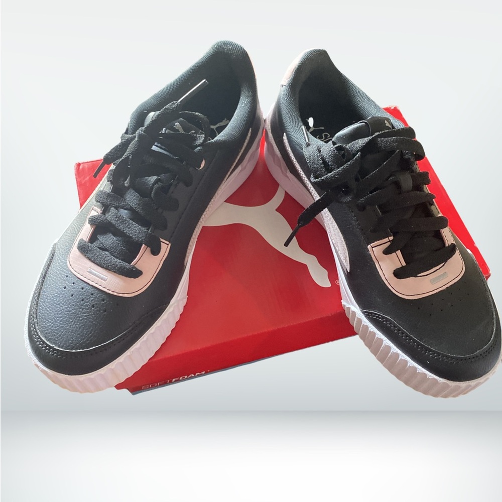 Puma soft foam sneakers black/pink/white